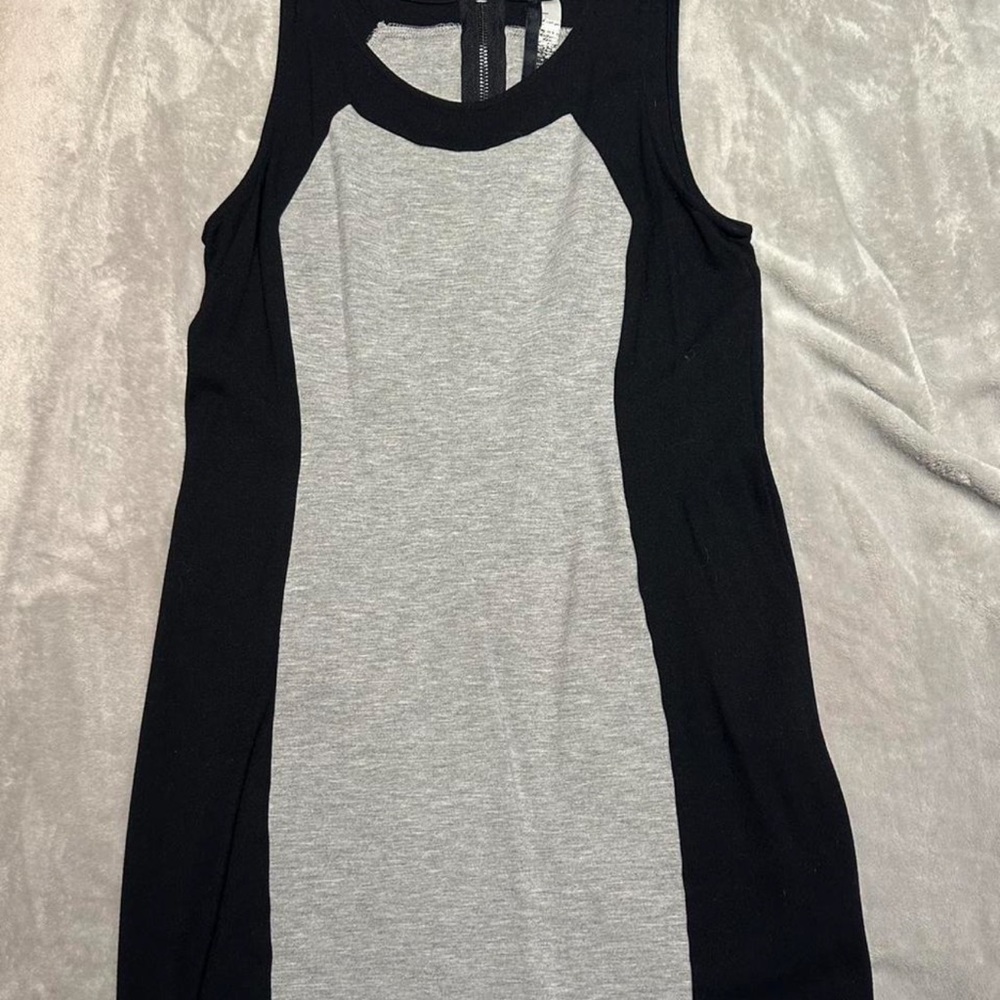 Black and Gray Sleeveless Women's Top
